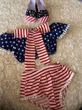 Kids Patriotic Red, White & Blue Star and Stripe Set ( shoes are not included)